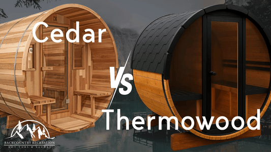 cedar vs thermowood for outdoor sauna builds