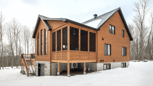 off-grid cabin with solar generator and propane fridge