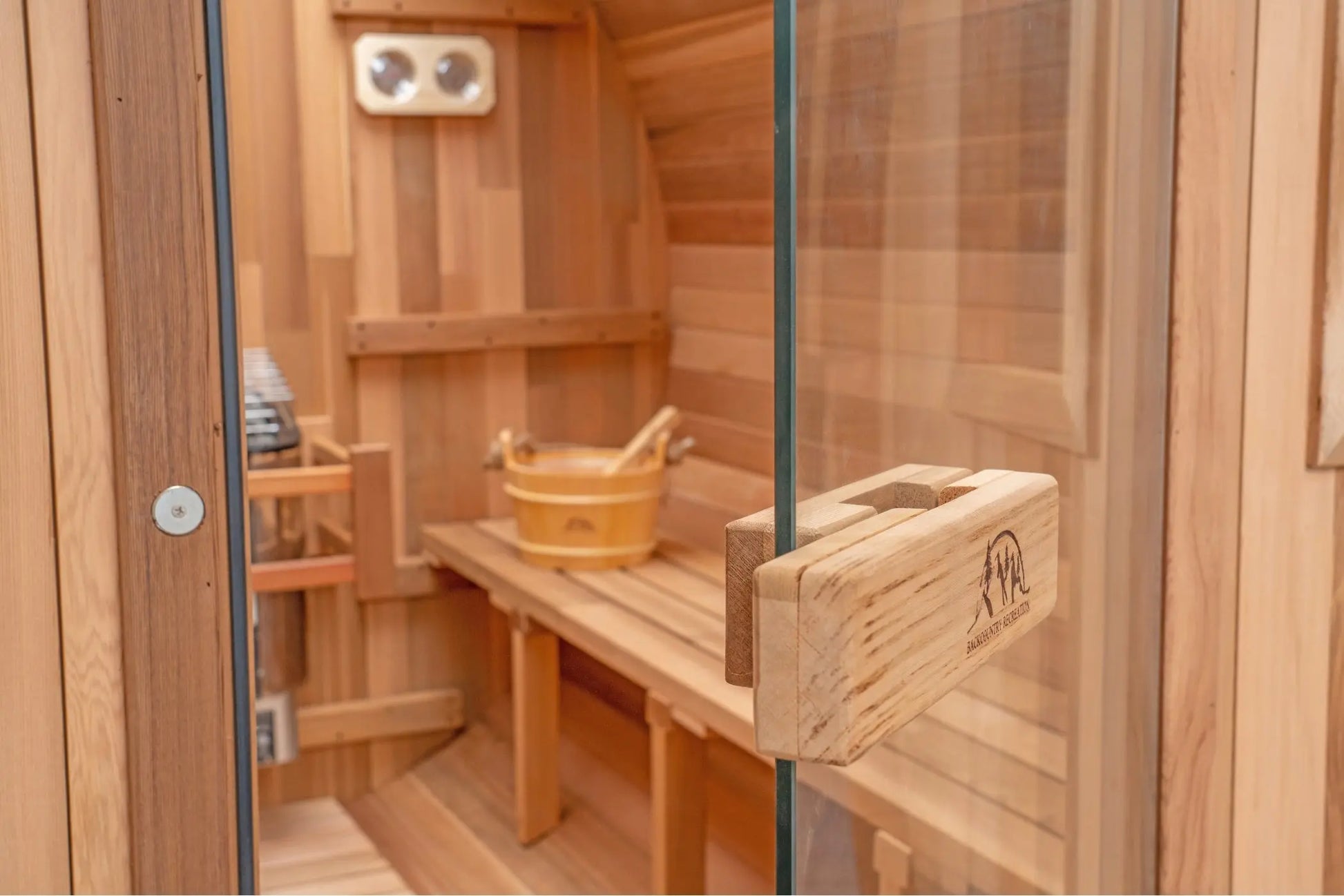 10 FT Red Cedar Barrel Sauna with Porch - 6-8 Person # #seotitle## Backcountry Recreation