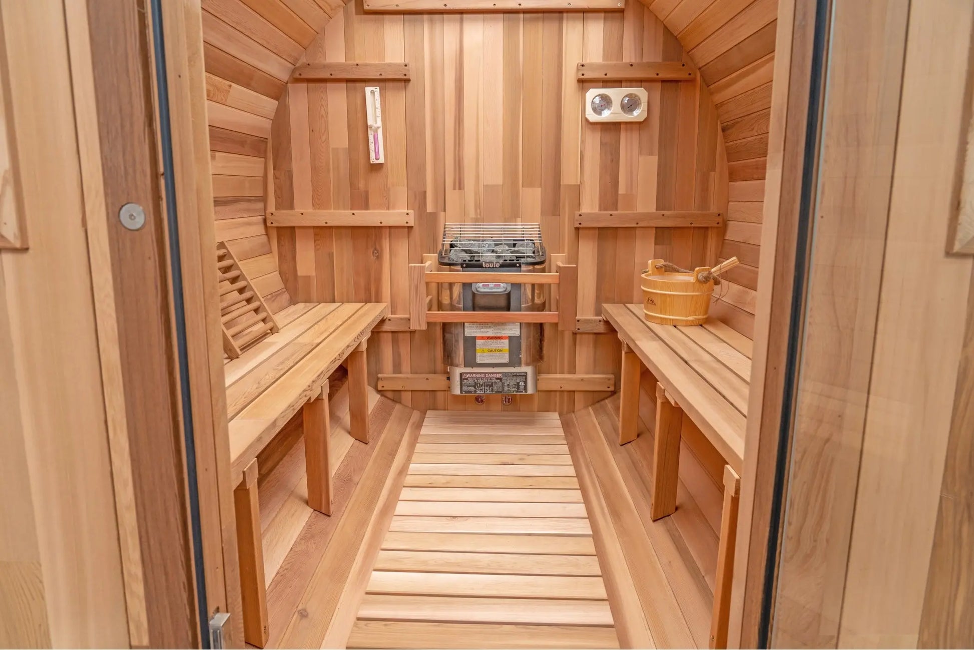 10 FT Red Cedar Barrel Sauna with Porch - 6-8 Person # #seotitle## Backcountry Recreation