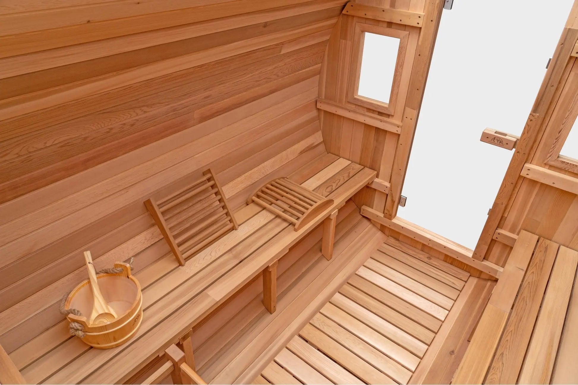 10 FT Red Cedar Barrel Sauna with Porch - 6-8 Person # #seotitle## Backcountry Recreation