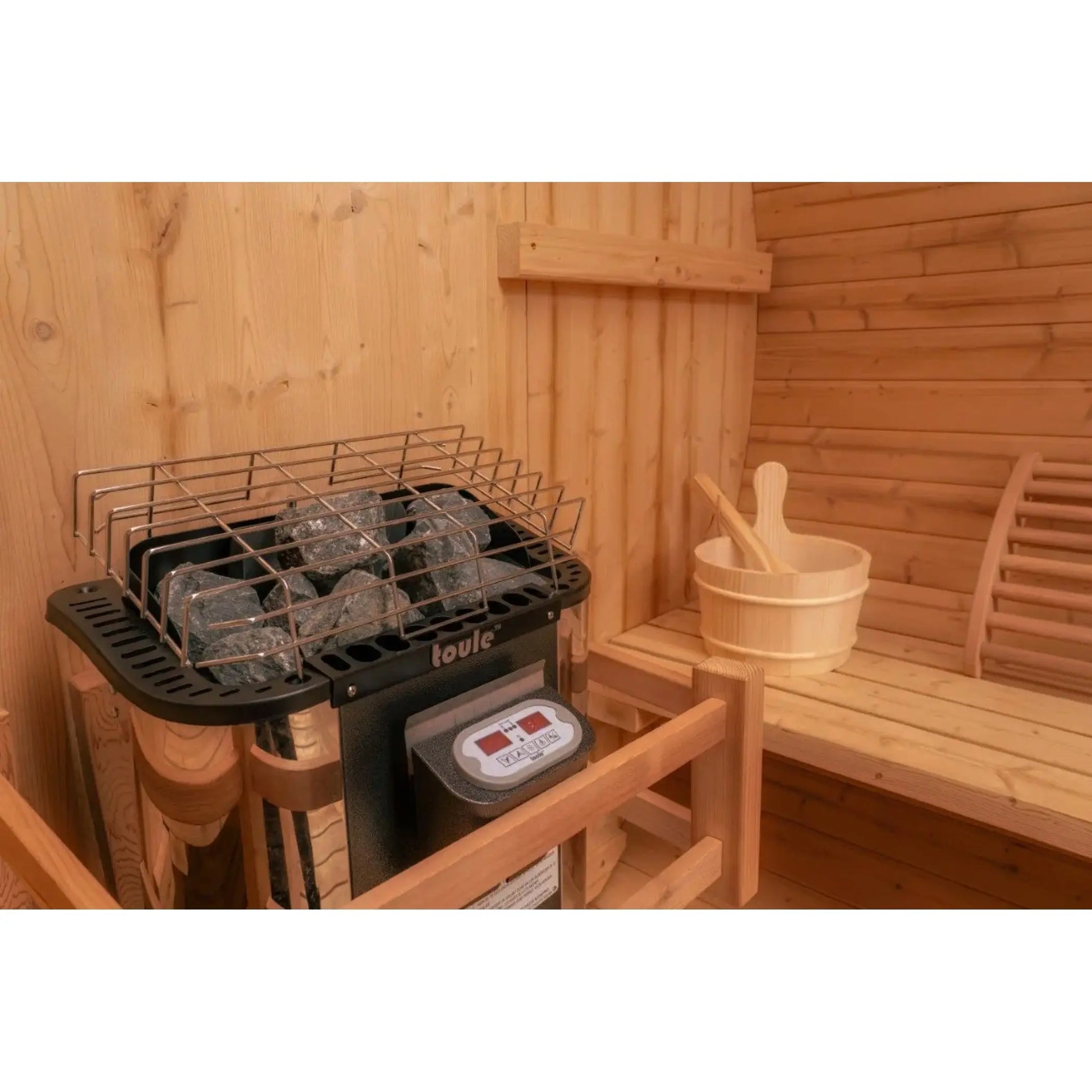 8 FT Classic Thermowood Barrel Sauna with Porch - 4-6 Person # #seotitle## Backcountry Recreation