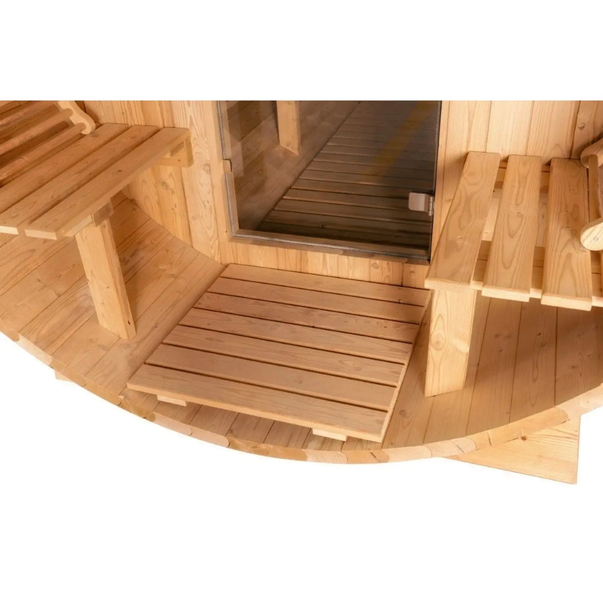 8 FT Classic Thermowood Barrel Sauna with Porch - 4-6 Person # #seotitle## Backcountry Recreation