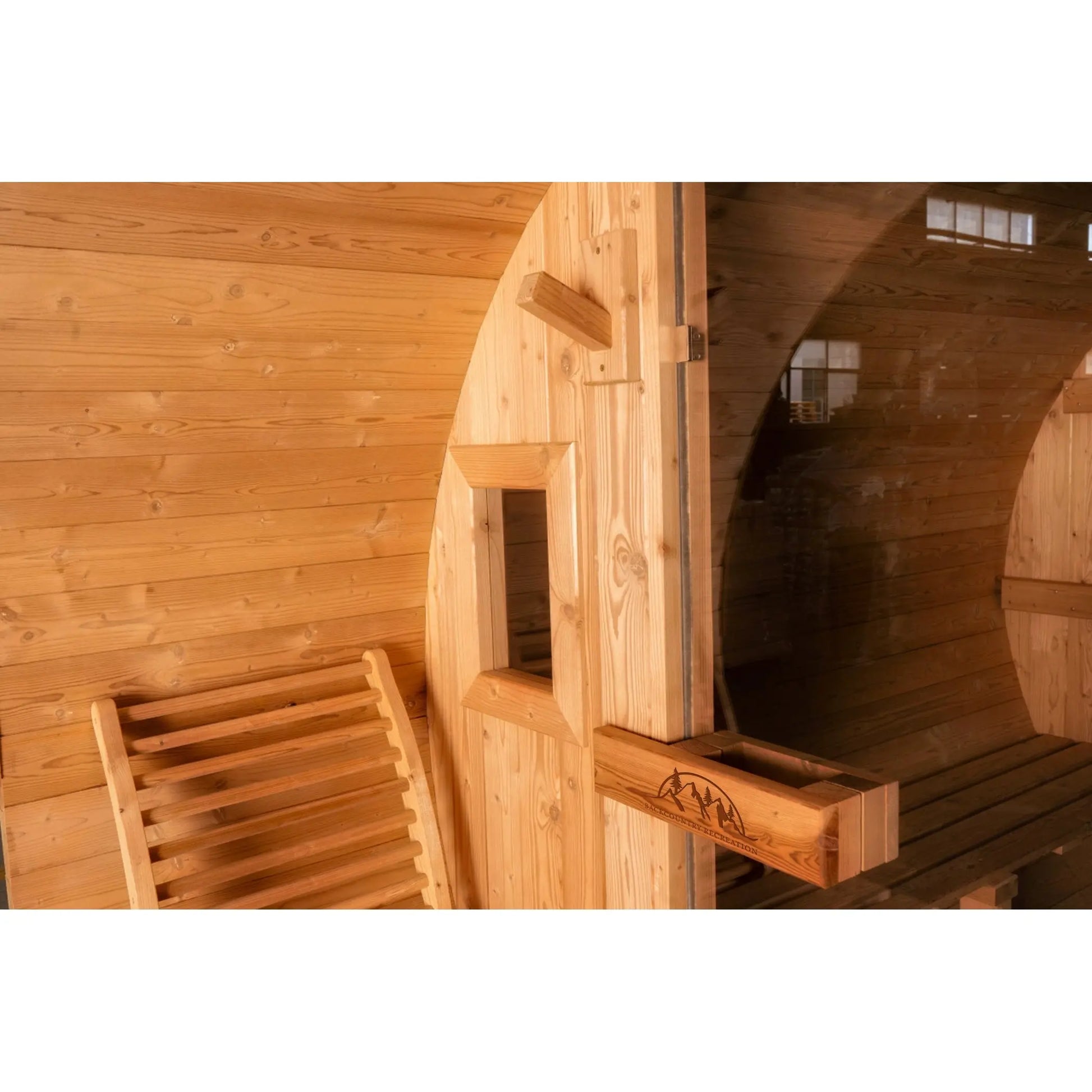 8 FT Classic Thermowood Barrel Sauna with Porch - 4-6 Person # #seotitle## Backcountry Recreation