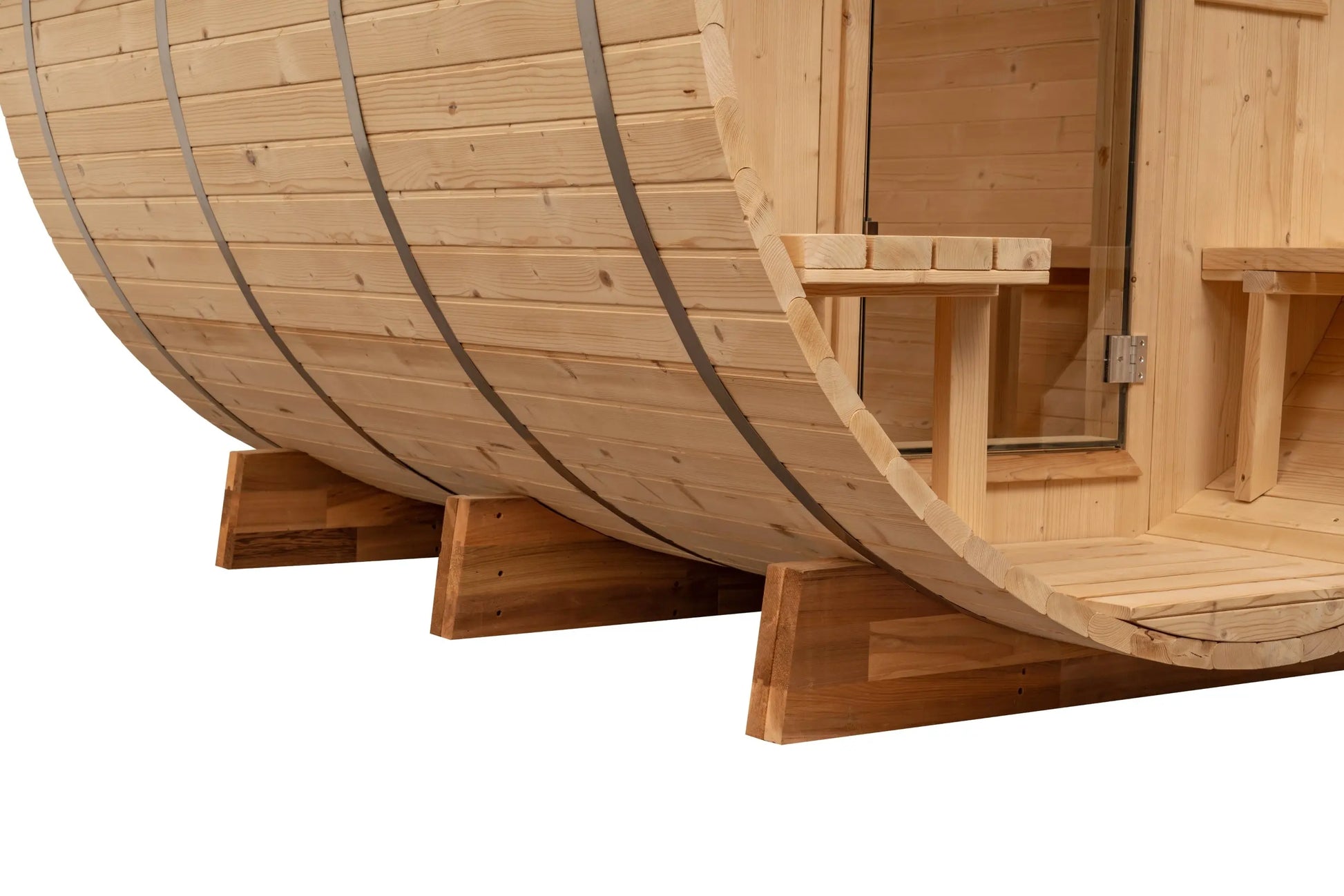 8 FT Classic Thermowood Barrel Sauna with Porch - 4-6 Person # #seotitle## Backcountry Recreation