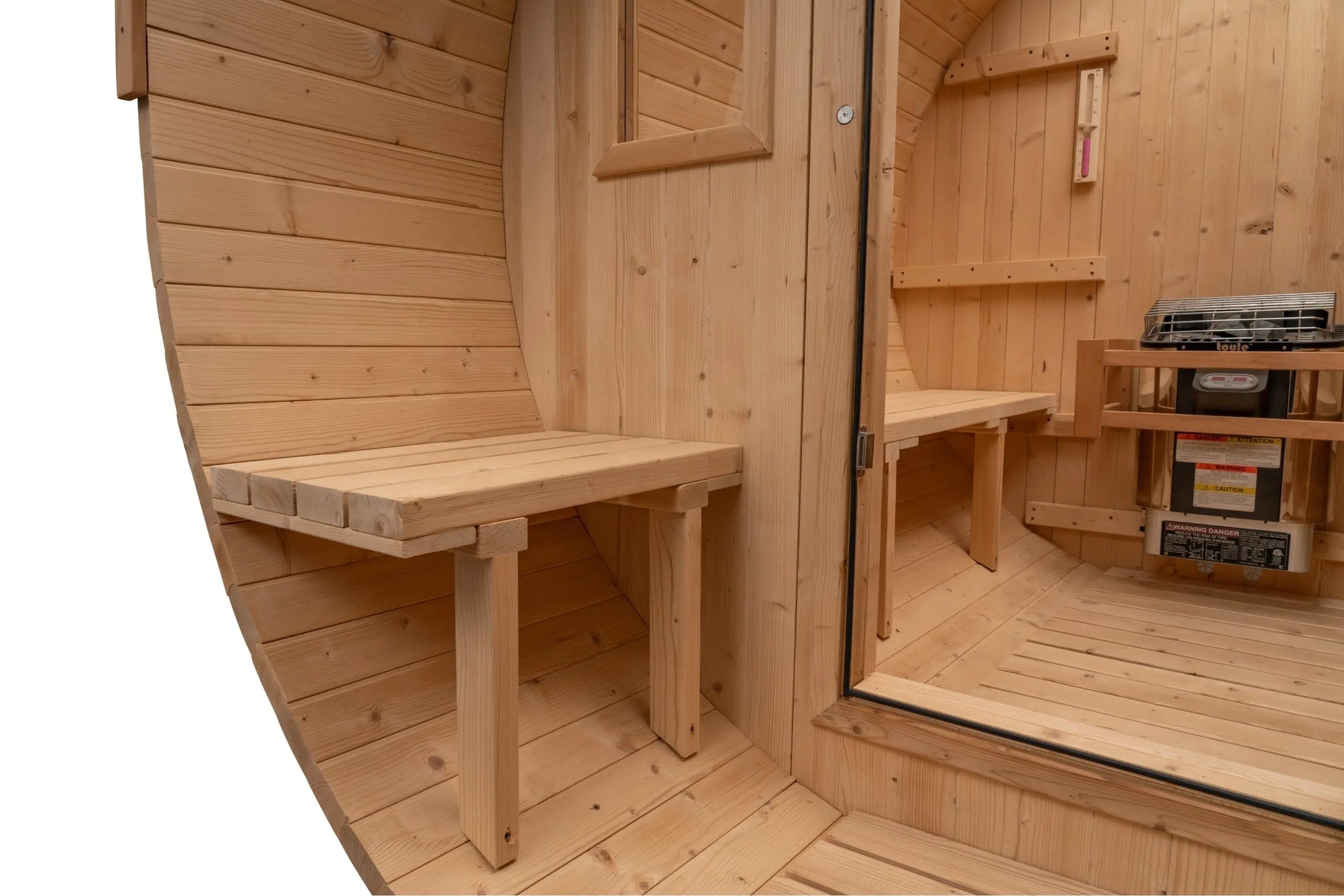 8 FT Classic Thermowood Barrel Sauna with Porch - 4-6 Person # #seotitle## Backcountry Recreation