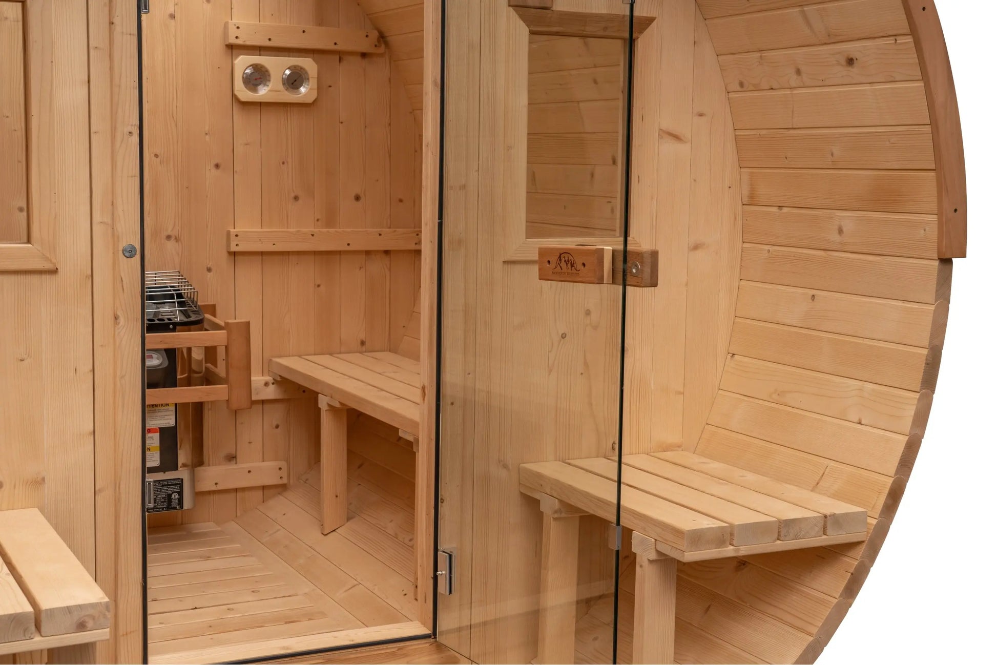 8 FT Classic Thermowood Barrel Sauna with Porch - 4-6 Person # #seotitle## Backcountry Recreation