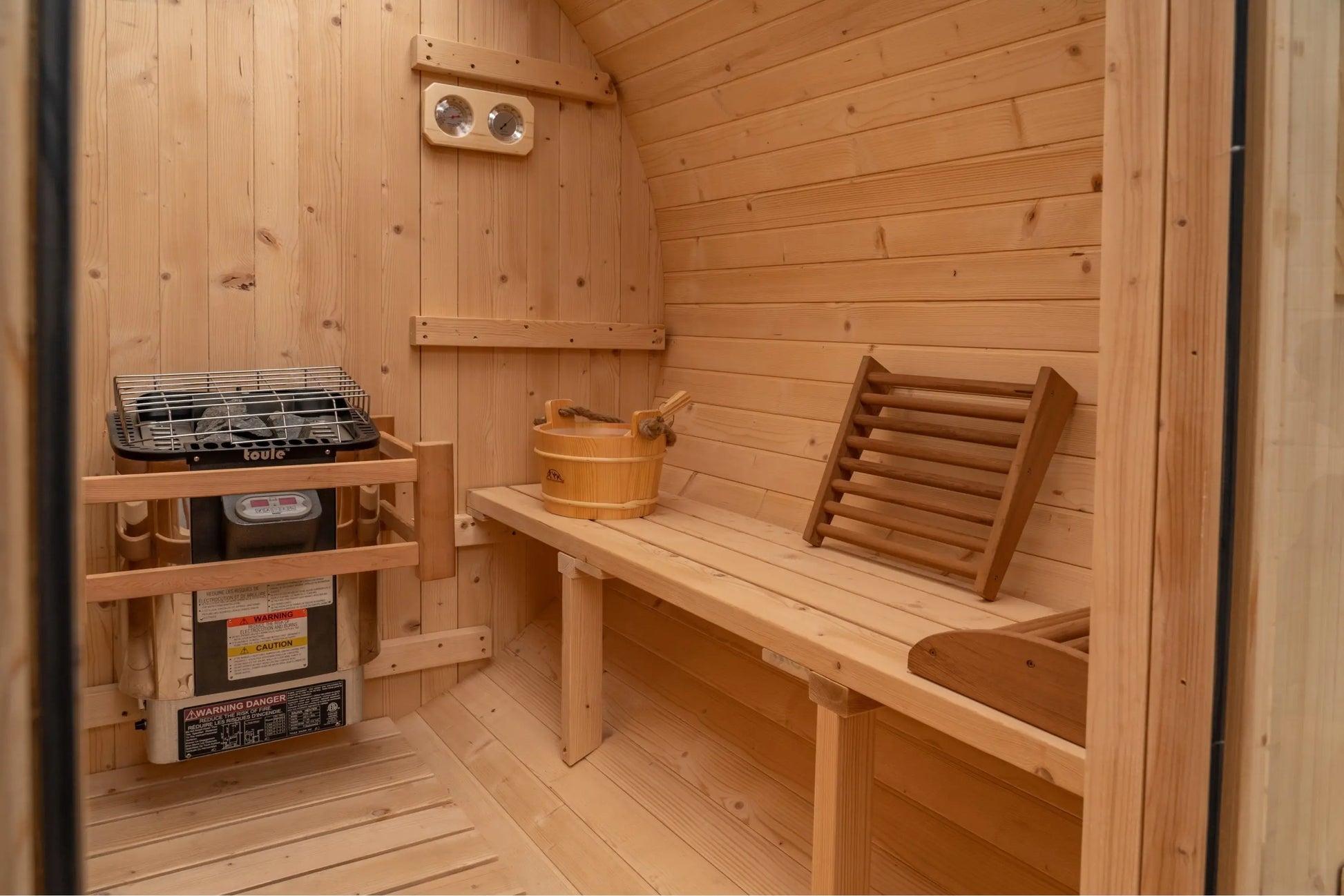 8 FT Classic Thermowood Barrel Sauna with Porch - 4-6 Person # #seotitle## Backcountry Recreation