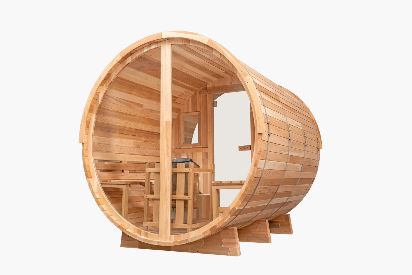 8 Ft Classic Cedar Scenic View Barrel Sauna - 6-8 Person # #seotitle## Backcountry Recreation