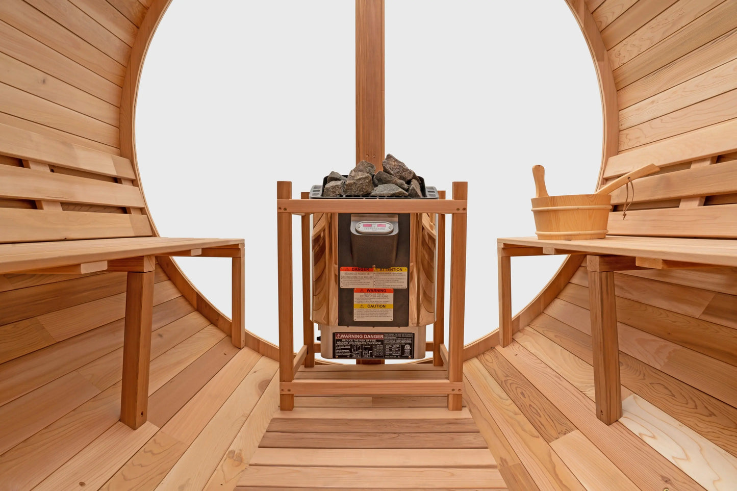 8 Ft Classic Cedar Scenic View Barrel Sauna - 6-8 Person # #seotitle## Backcountry Recreation
