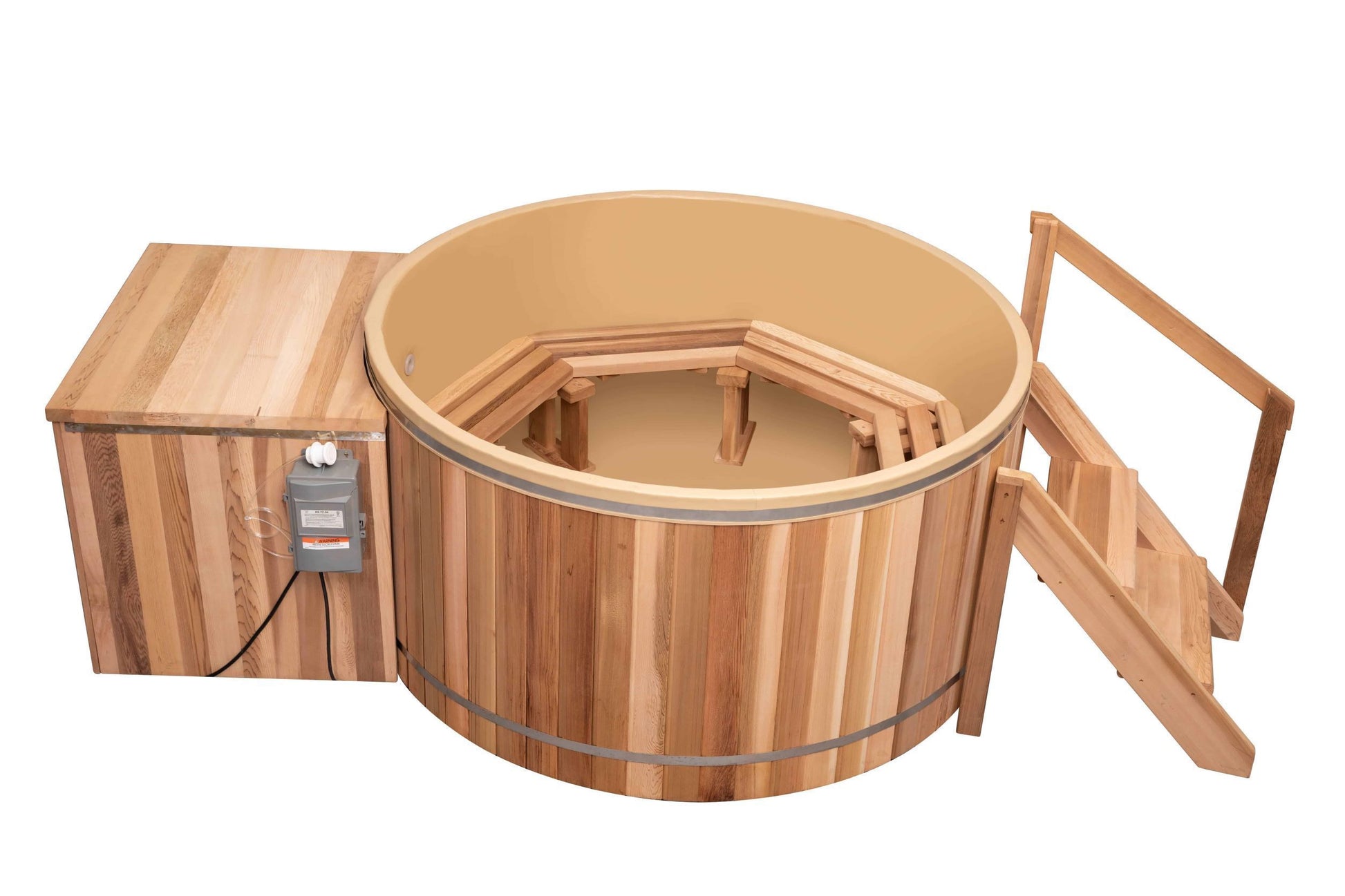 Classic Cedar Hot Tub - Electric  Heater  5'W X 4'H (4 Person Deep) # #seotitle## Backcountry Recreation