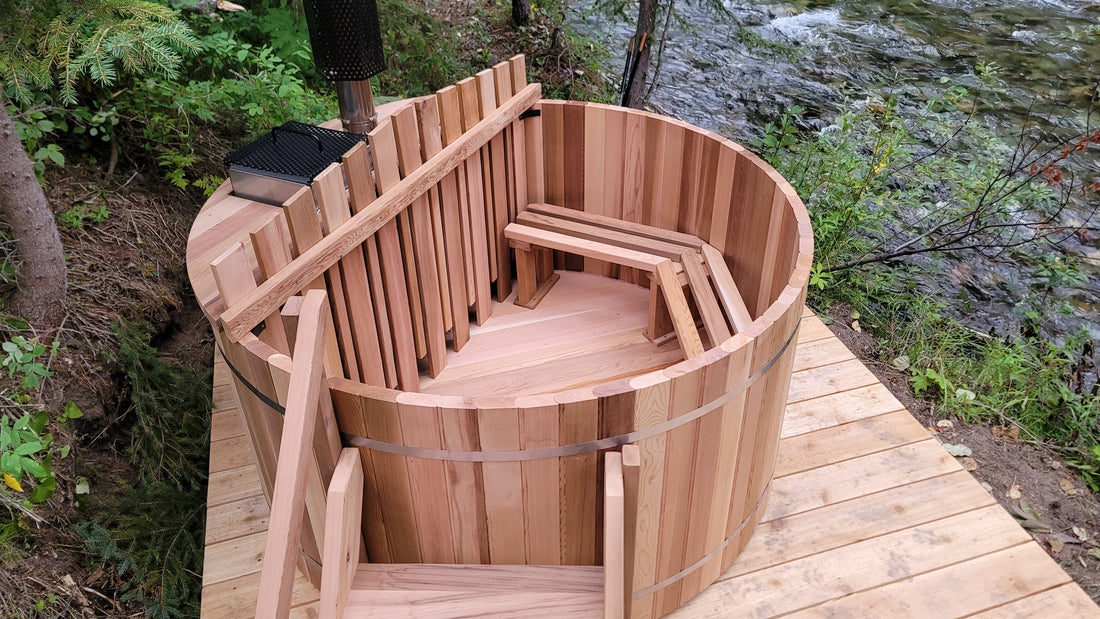 Cedar Wood Fired Hot Tub