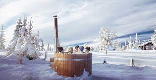 Wood Burning Hot Tub Winter Use