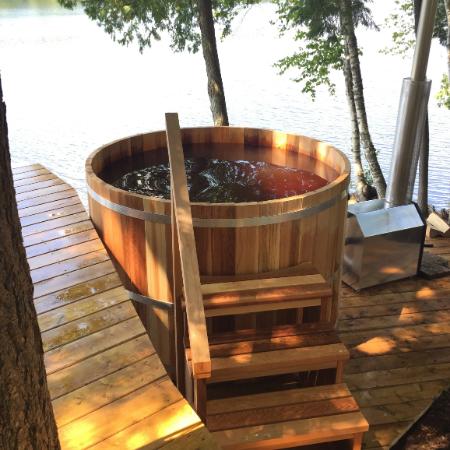 how to seal a wood burning hot tub