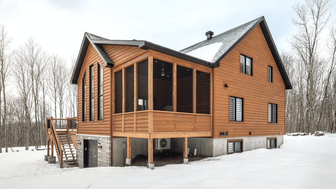 off-grid cabin with solar generator and propane fridge