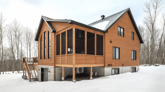 off-grid cabin with solar generator and propane fridge