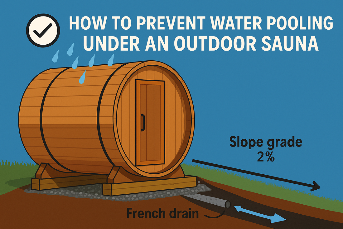 water pooling prevention sauna