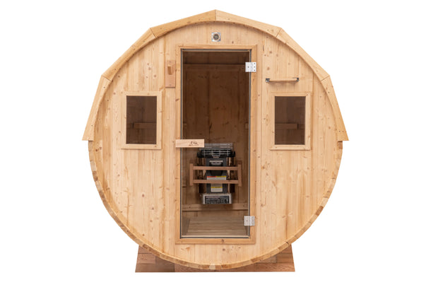 6 FT Classic Thermowood Barrel Sauna  - 4-6 Person Backcountry Recreation