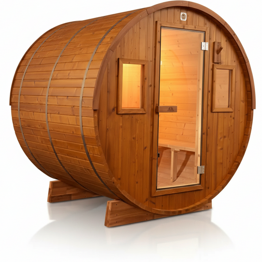 6 FT Classic Thermowood Barrel Sauna  - 4-6 Person Backcountry Recreation