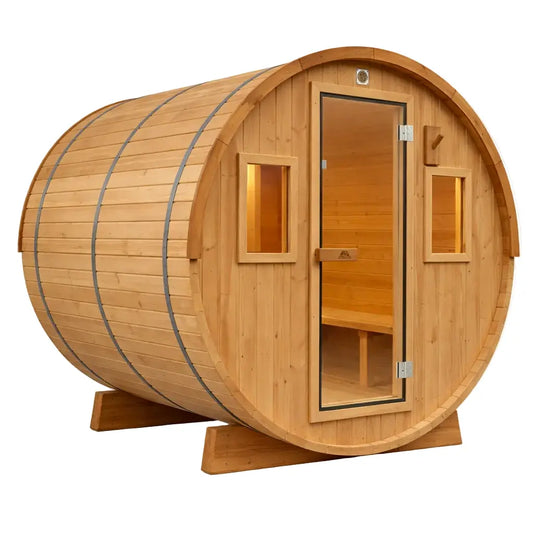 6 FT Classic Thermowood Barrel Sauna  - 4-6 Person Backcountry Recreation