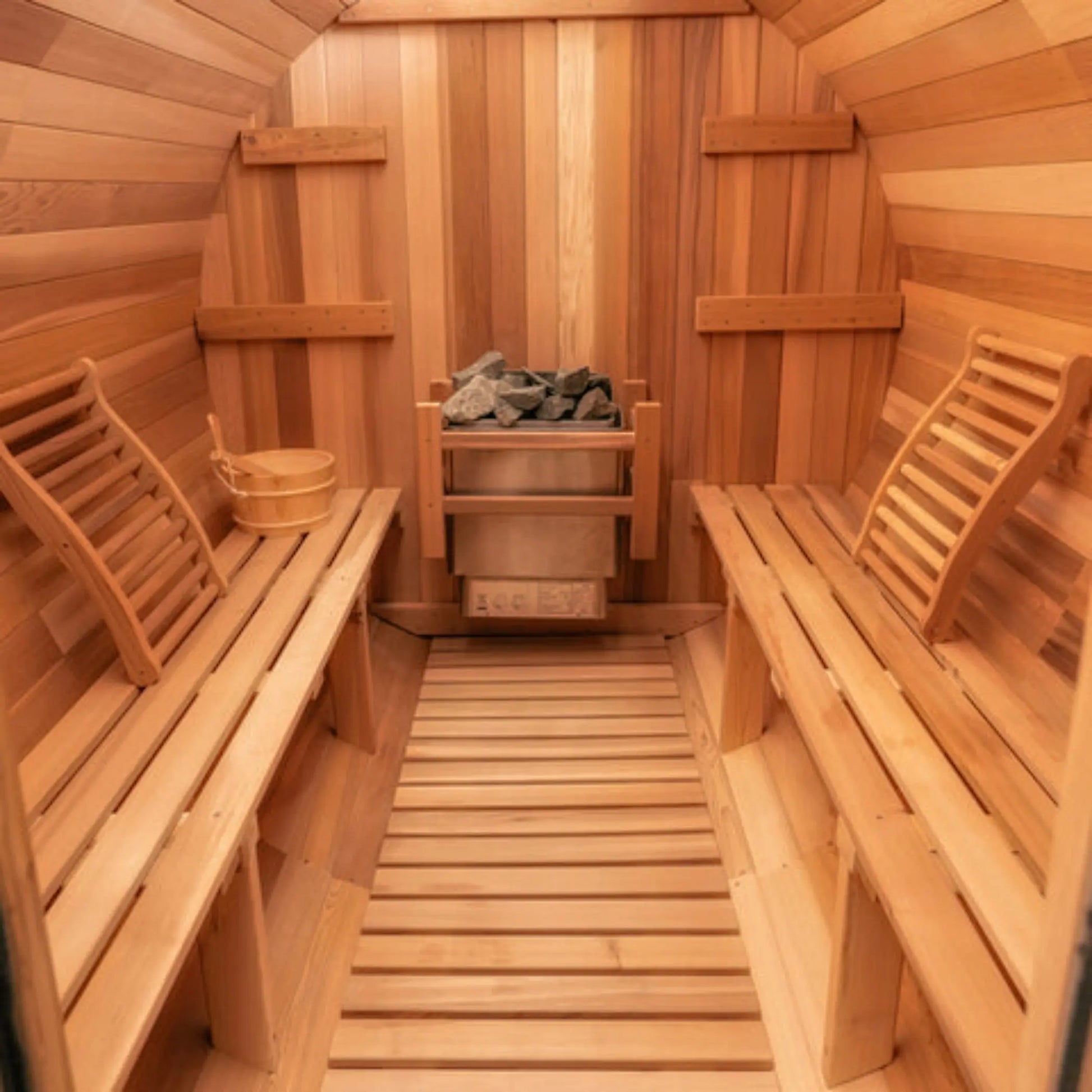 8 FT Classic Red Cedar Barrel Sauna - 6-8 Person Backcountry Recreation