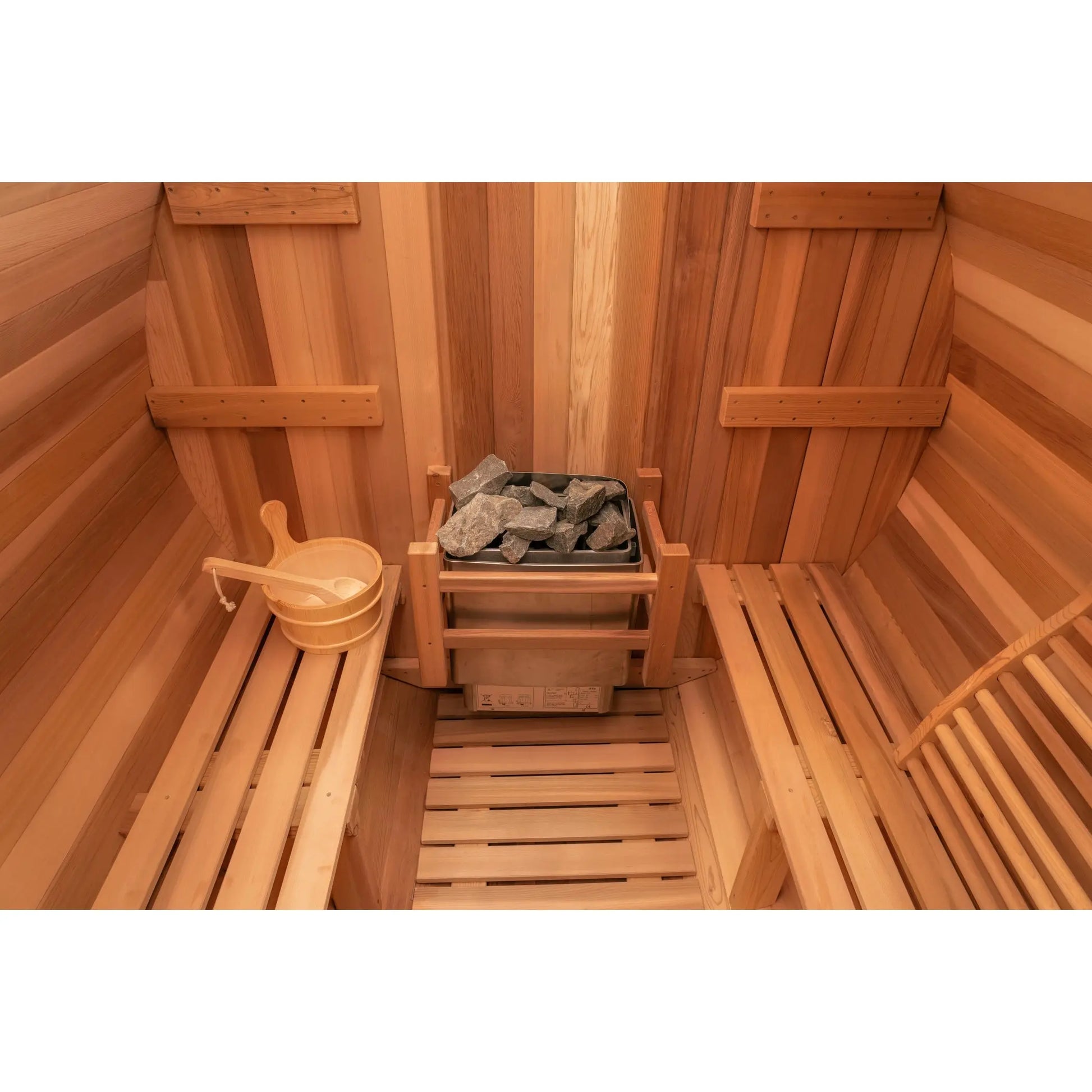 8 FT Classic Red Cedar Barrel Sauna - 6-8 Person Backcountry Recreation