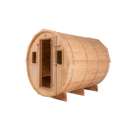 8 FT Classic Thermowood Barrel Sauna  - 6-8 Person Backcountry Recreation
