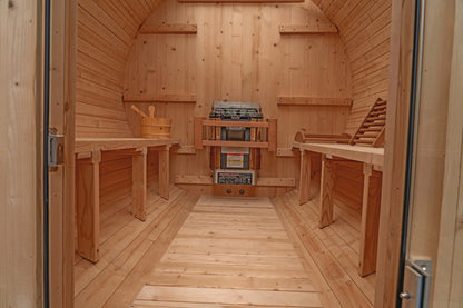 8 FT Classic Thermowood Barrel Sauna  - 6-8 Person # #seotitle## Backcountry Recreation
