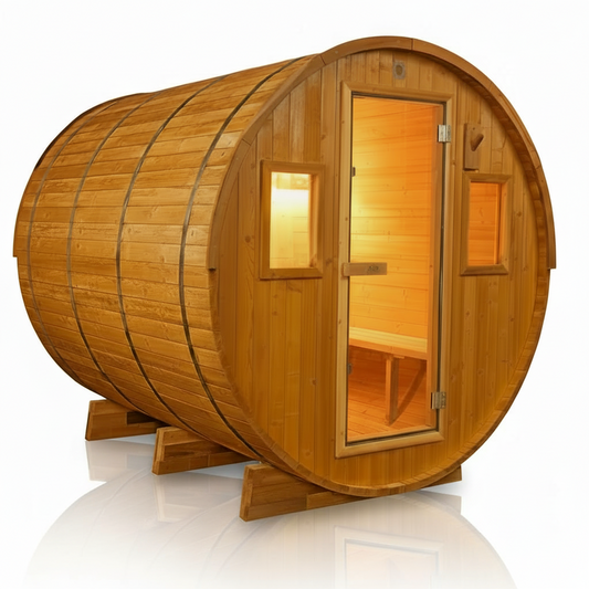 8 FT Classic Thermowood Barrel Sauna  - 6-8 Person Backcountry Recreation
