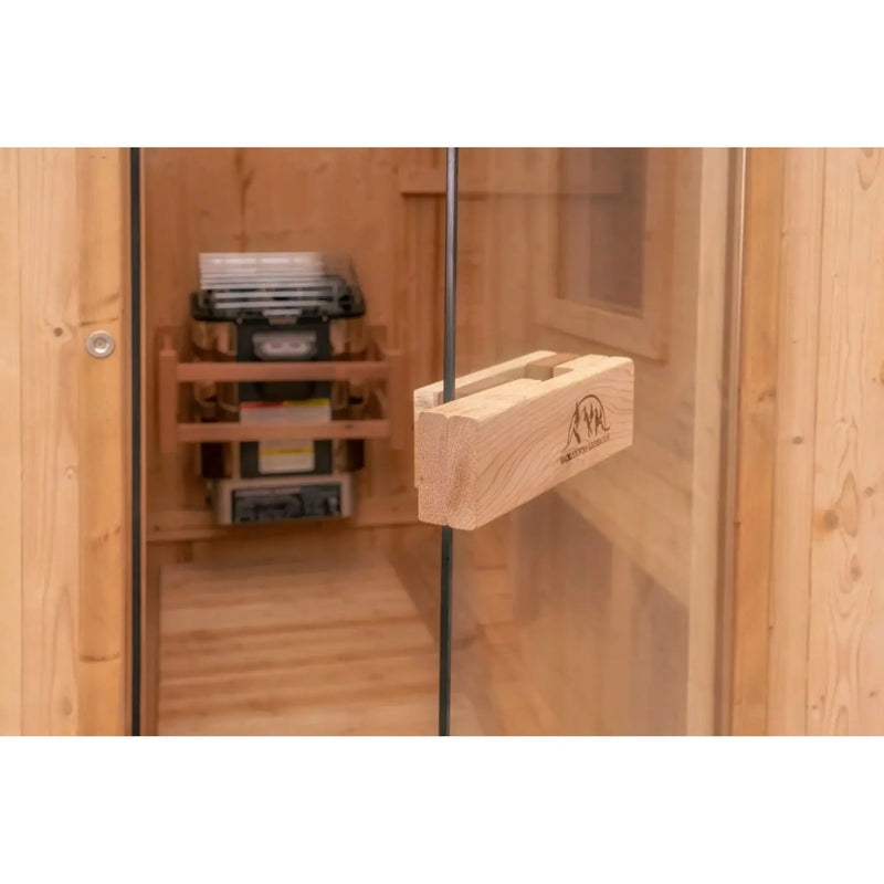 8 FT Classic Thermowood Barrel Sauna with Porch - 4-6 Person # #seotitle## Backcountry Recreation
