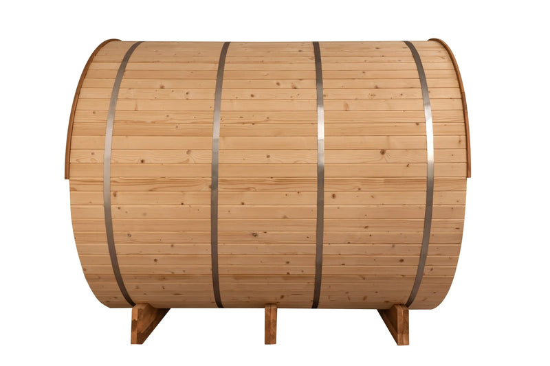 8 FT Classic Thermowood Barrel Sauna with Porch - 4-6 Person # #seotitle## Backcountry Recreation