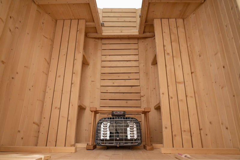 8 FT Classic Thermowood Barrel Sauna with Porch - 4-6 Person # #seotitle## Backcountry Recreation