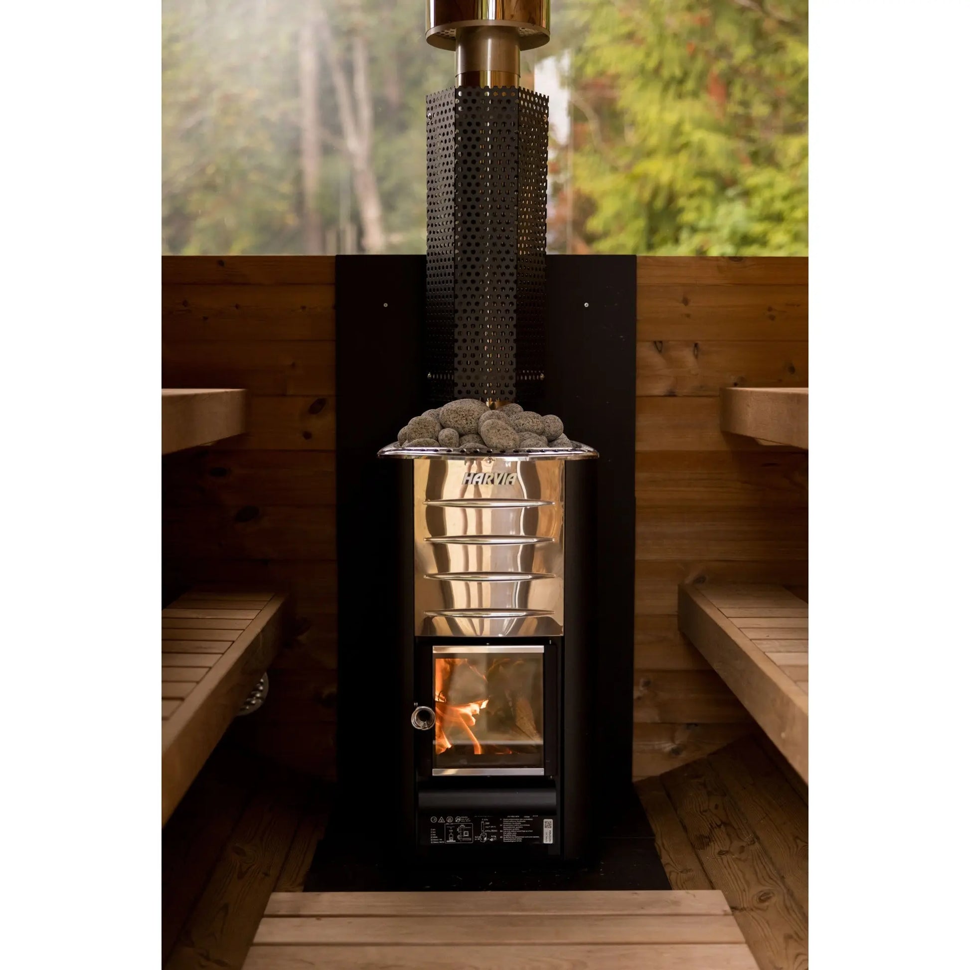 8 FT Thermowood Scenic View Barrel Sauna - 6 Person (Extra Wide) # #seotitle## Backcountry Recreation
