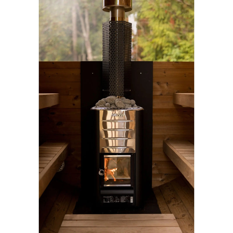 8 FT Thermowood Scenic View Barrel Sauna - 6 Person (Extra Wide) # #seotitle## Backcountry Recreation