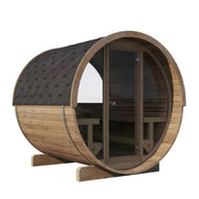 8 FT Thermowood Scenic View Barrel Sauna - 6 Person (Extra Wide) [sample] Backcountry Recreation