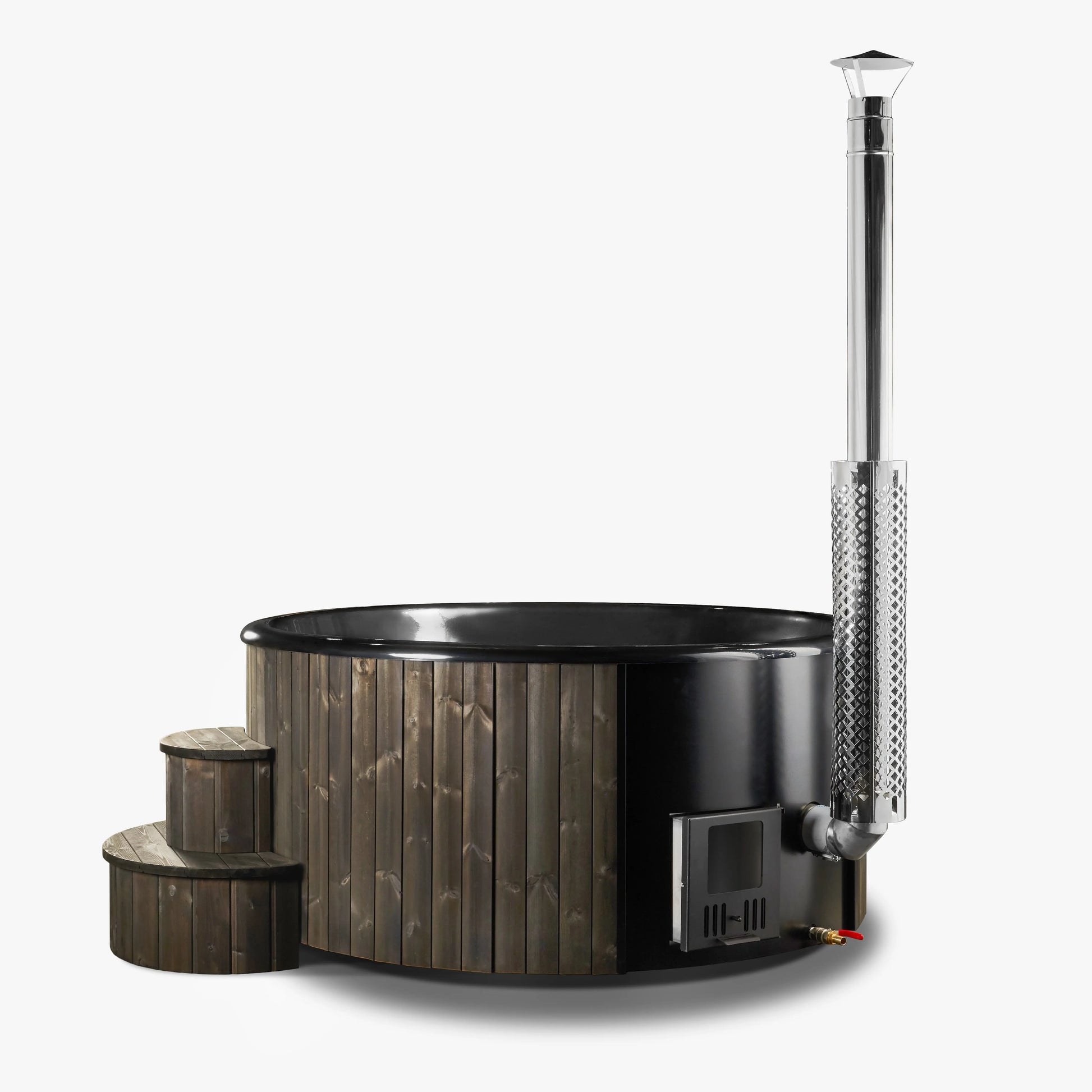 Deluxe Wood Fired Hot Tub With Liner - Limited Black Edition # #seotitle## Backcountry Recreation