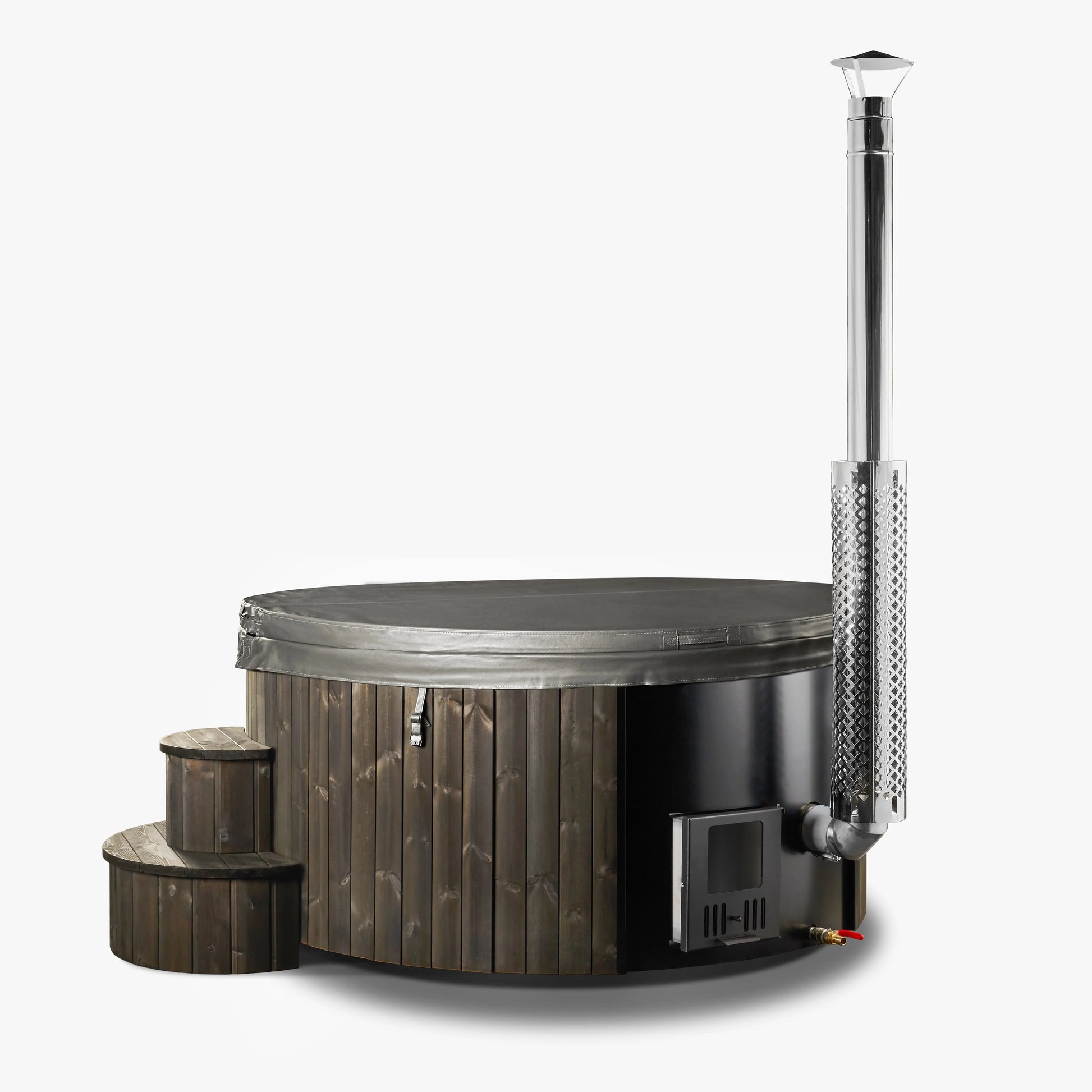 Deluxe Wood Fired Hot Tub With Liner - Limited Black Edition # #seotitle## Backcountry Recreation