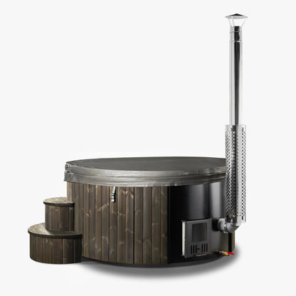 Deluxe Wood Fired Hot Tub With Liner - Limited Black Edition # #seotitle## Backcountry Recreation