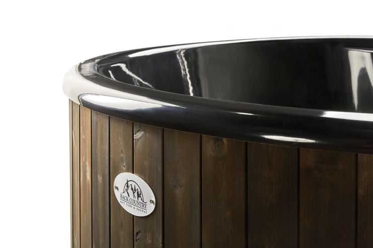 Deluxe Wood Fired Hot Tub With Liner - Limited Black Edition Backcountry Recreation