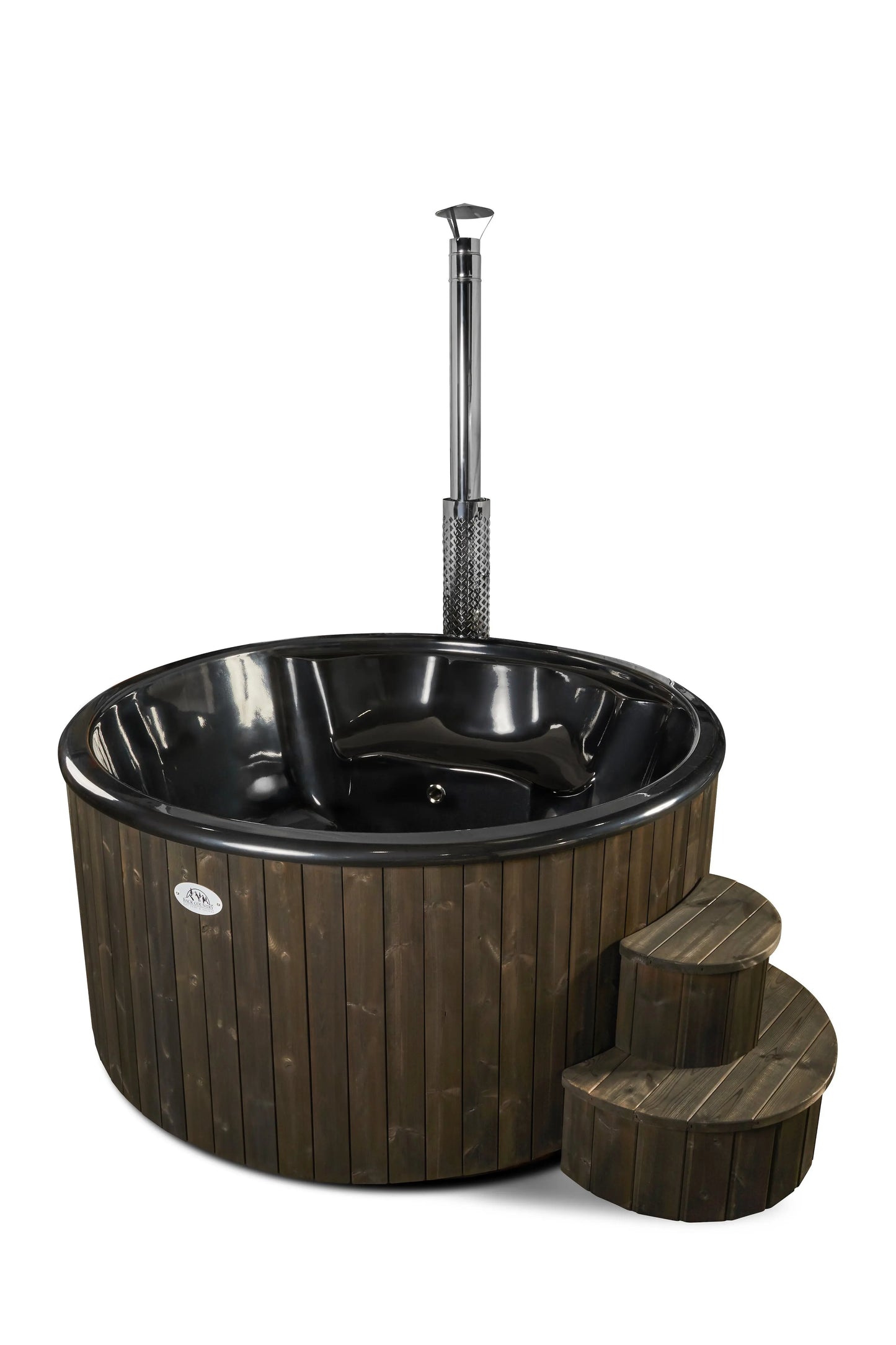 Deluxe Wood Fired Hot Tub With Liner - Limited Black Edition Backcountry Recreation