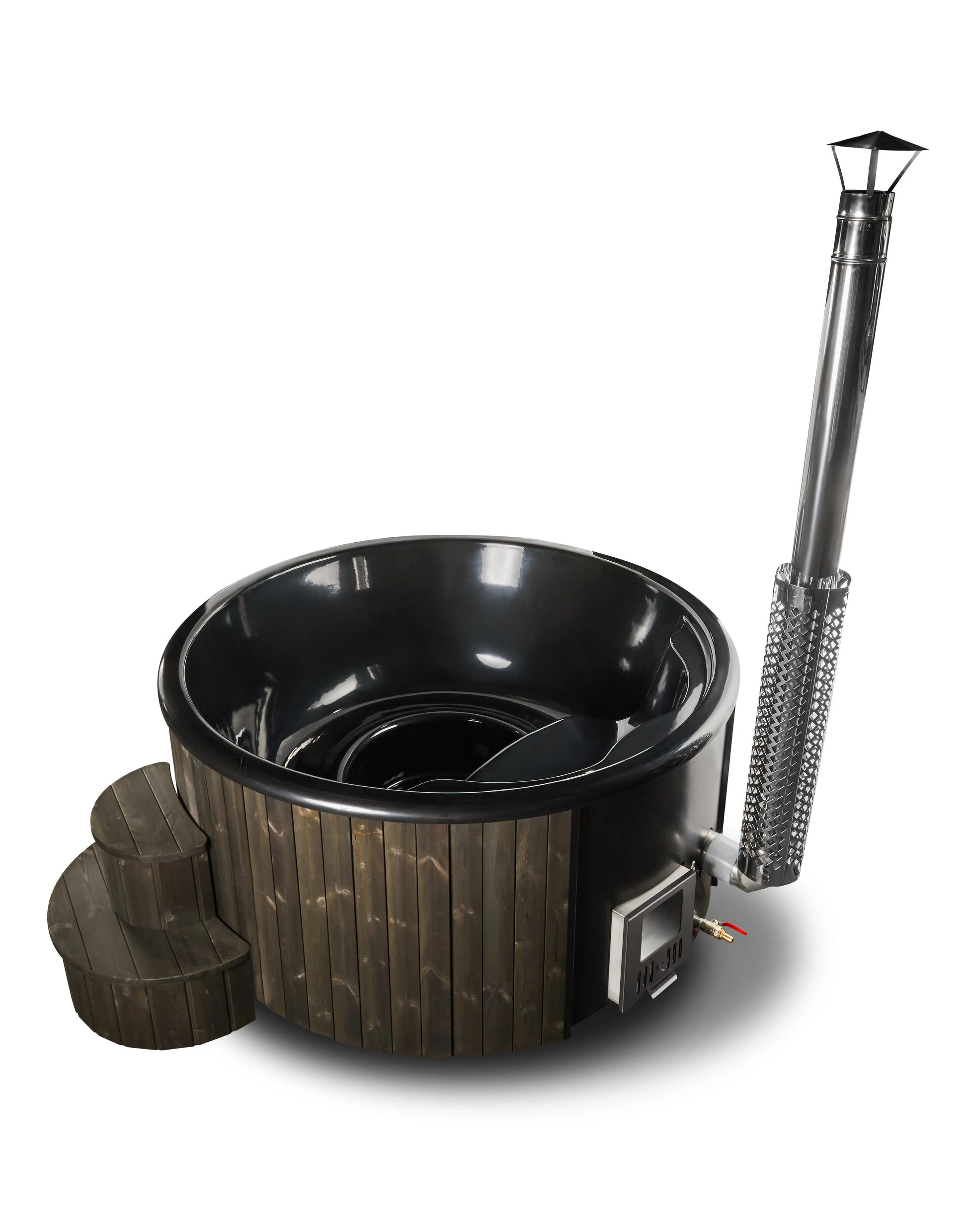Deluxe Wood Fired Hot Tub With Liner - Limited Black Edition # #seotitle## Backcountry Recreation