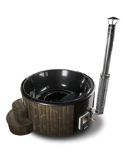 Deluxe Wood Fired Hot Tub With Liner - Limited Black Edition Backcountry Recreation