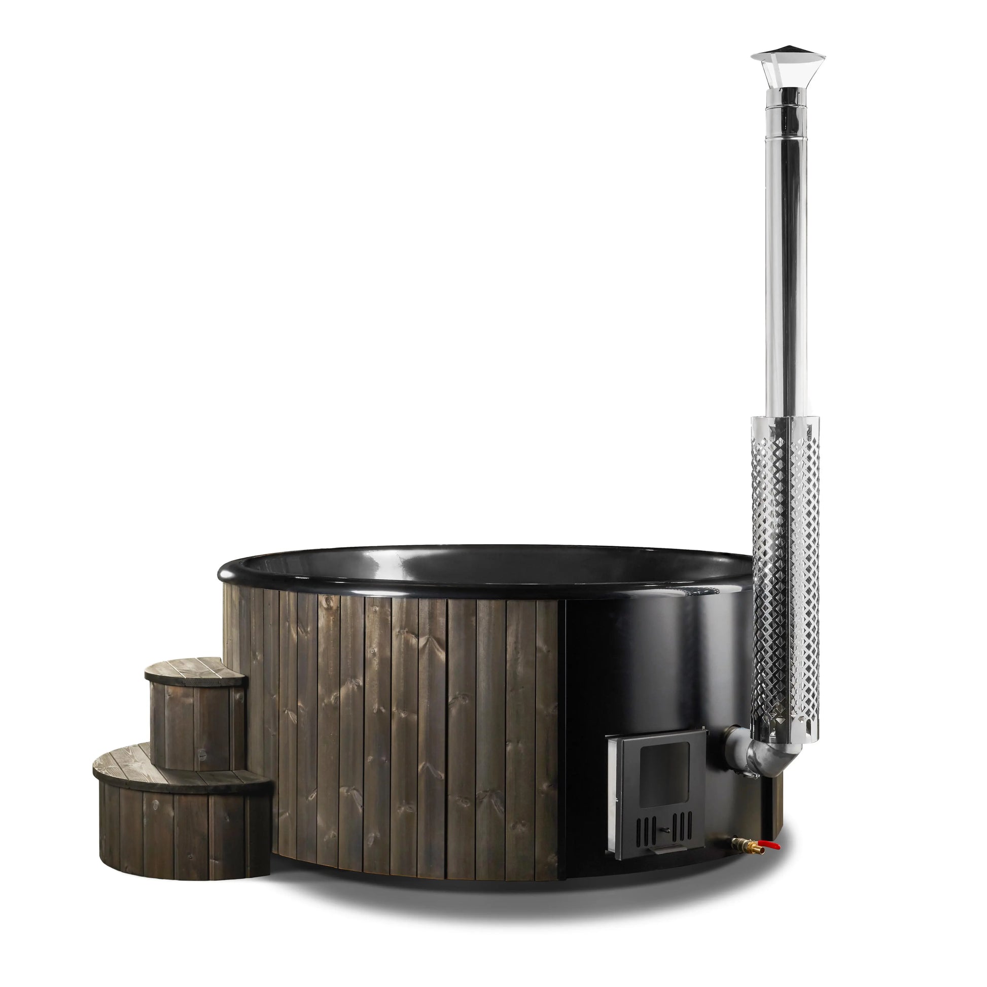 Deluxe Wood Fired Hot Tub With Liner - Limited Black Edition # #seotitle## Backcountry Recreation