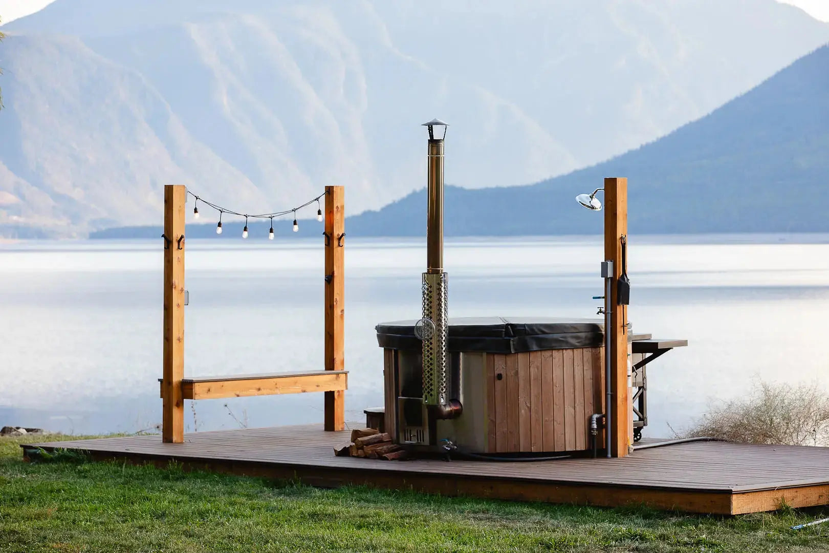Deluxe Wood Fired Hot Tub With Liner - Limited Black Edition # #seotitle## Backcountry Recreation