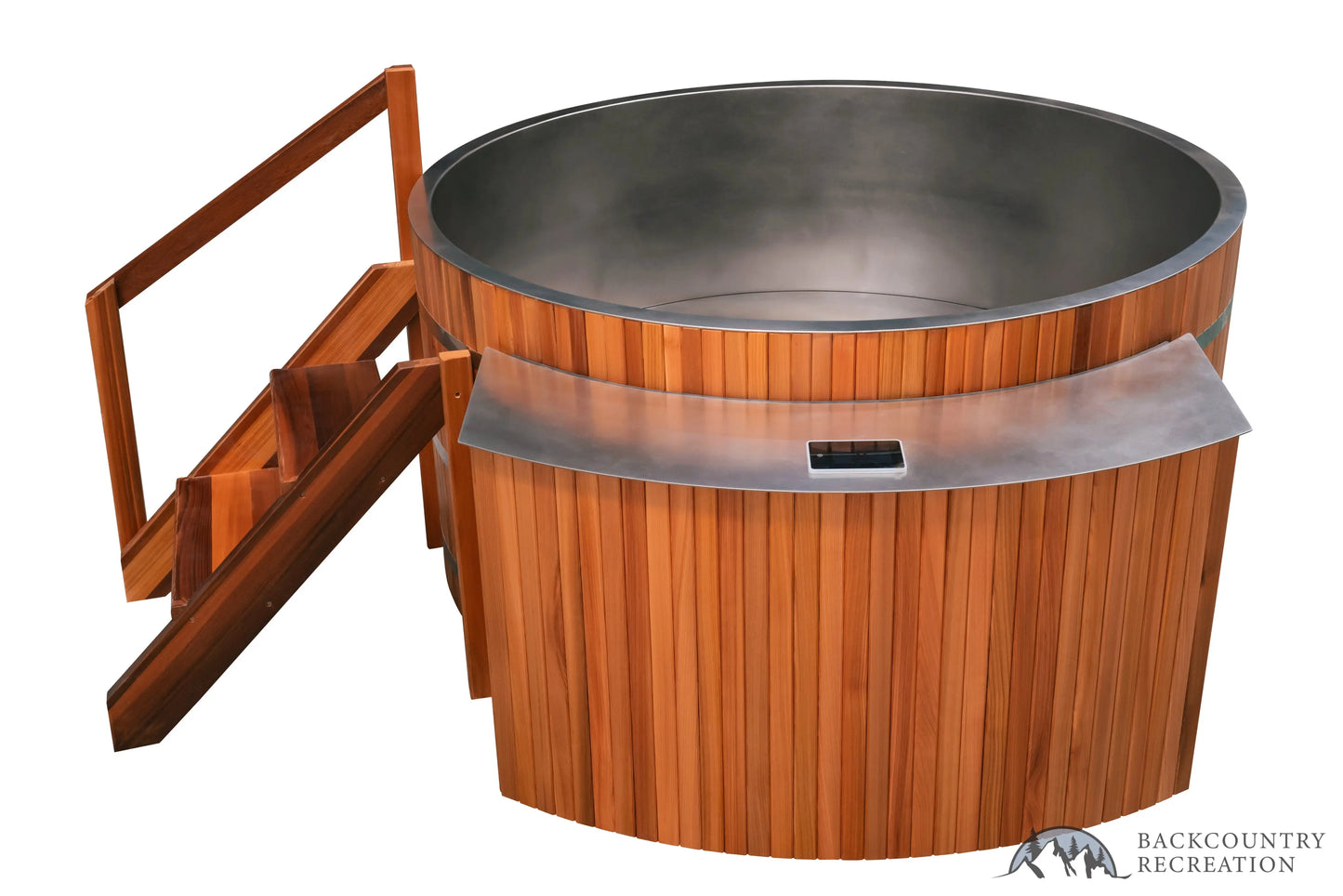Lifetimer Cedar Hot Tub  w/ Stainless Steel Liner - Electric  Heater  6"W X 4'H (6 Person Deep) (Copy) Backcountry Recreation
