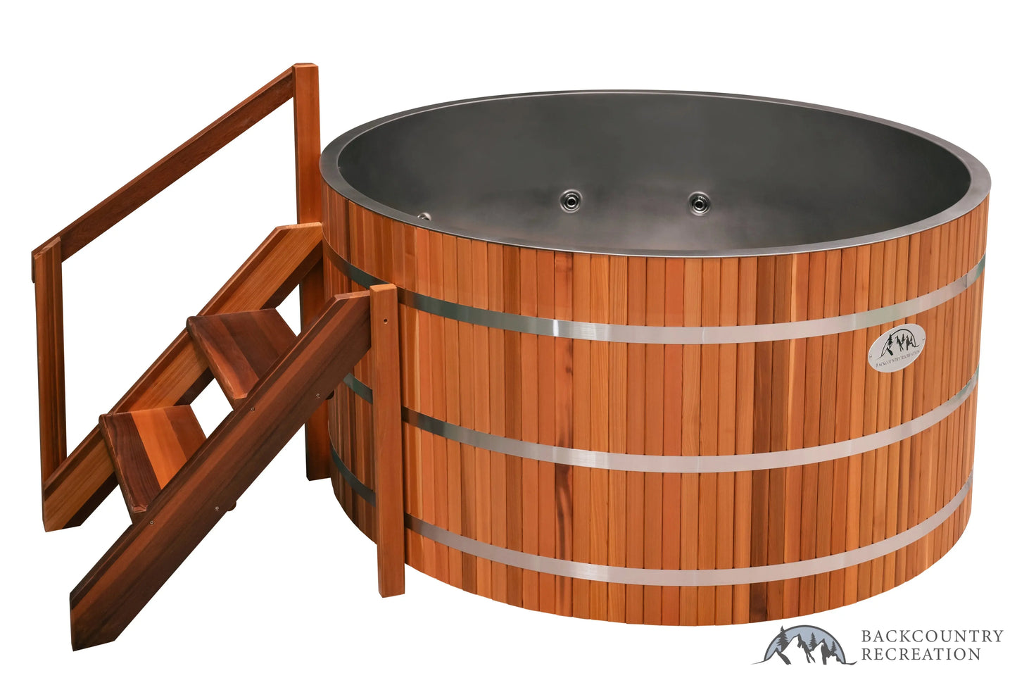 Lifetimer Cedar Hot Tub  w/ Stainless Steel Liner - Electric  Heater  6"W X 4'H (6 Person Deep) (Copy) Backcountry Recreation