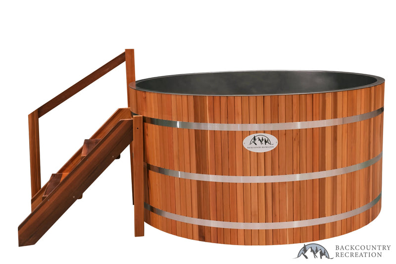 Lifetimer Cedar Hot Tub  w/ Stainless Steel Liner - Electric  Heater  6"W X 4'H (6 Person Deep) (Copy) Backcountry Recreation
