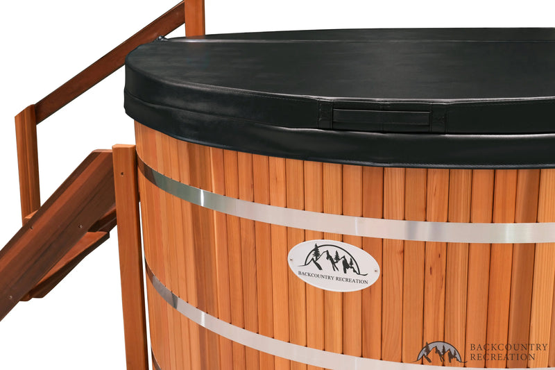 Lifetimer Cedar Hot Tub  w/ Stainless Steel Liner - Electric  Heater  6"W X 4'H (6 Person Deep) (Copy) Backcountry Recreation