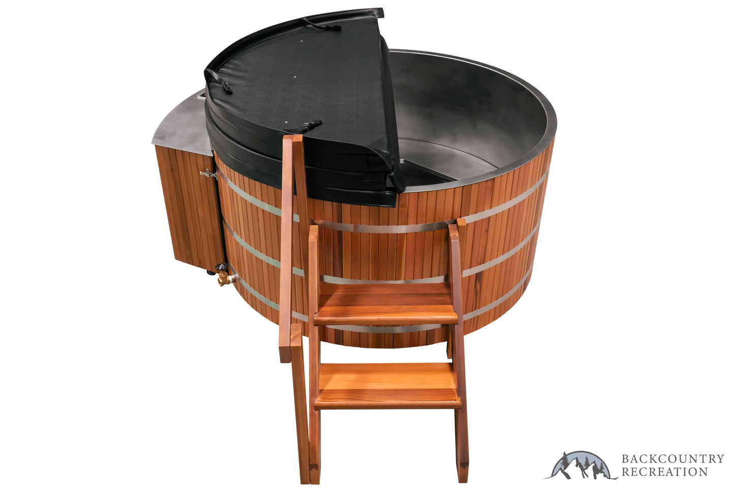 Lifetimer Cedar Hot Tub  w/ Stainless Steel Liner - Electric  Heater  6"W X 4'H (6 Person Deep) (Copy) Backcountry Recreation