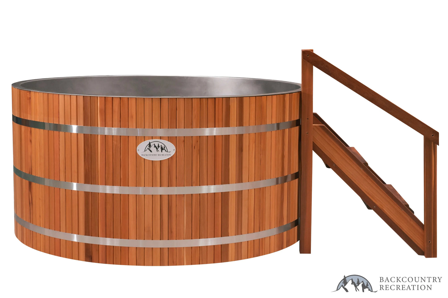 Lifetimer Cedar Hot Tub  w/ Stainless Steel Liner - Electric  Heater  6"W X 4'H (6 Person Deep) (Copy) Backcountry Recreation